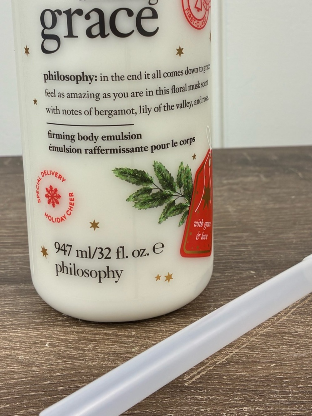 NEW Philosophy Amazing Grace Firming Body Emulsion Holiday 32 fl oz with Pump - Picture 2 of 6